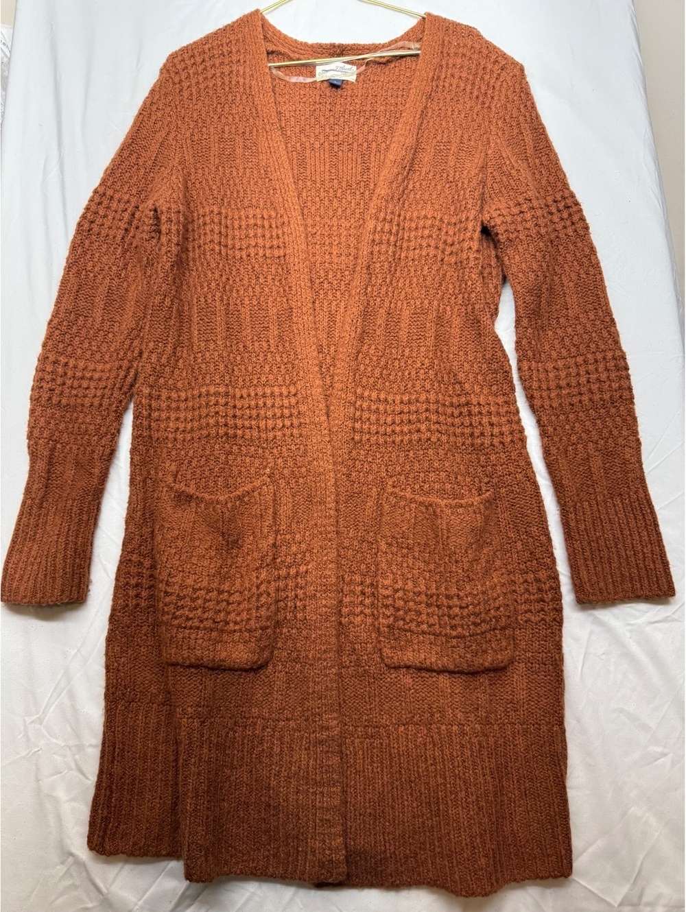 Universal Thread Burnt Orange Long Knit Duster Cardigan - Size Small